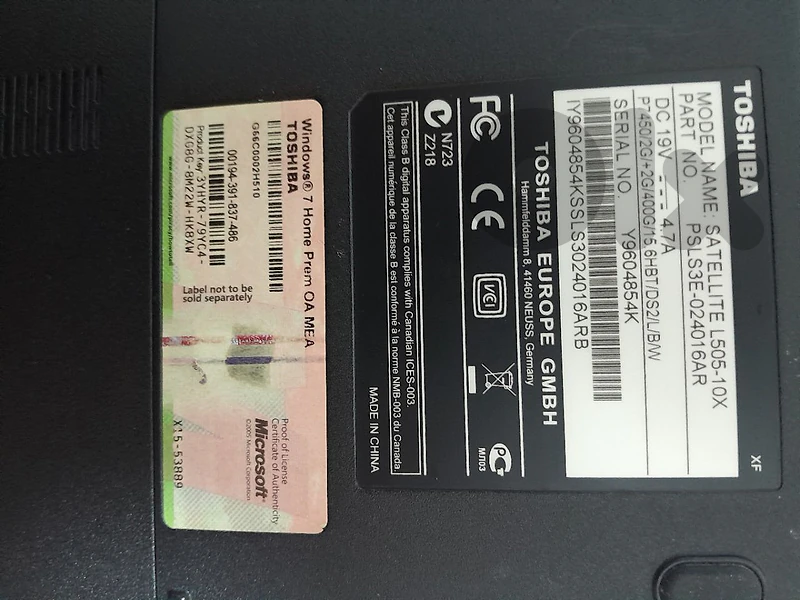 used toshiba laptop