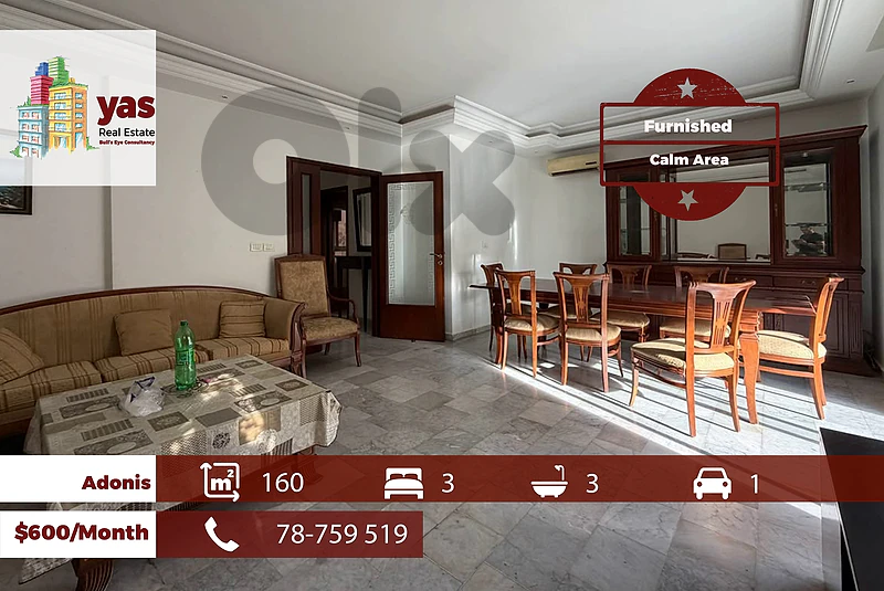 Adonis 160m2 | Furnished | Rent | Good Condition | RH