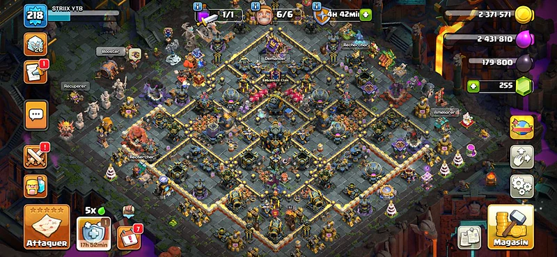 clash of clans Th 1->17