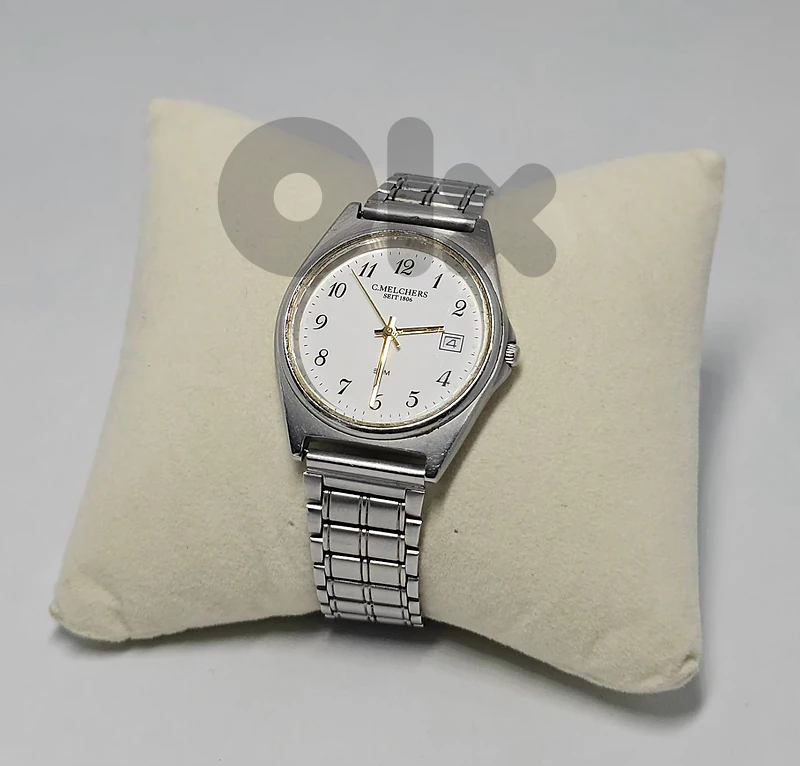 30 $ Vintage C. Melchers Seit 1806 Men's Quartz Watch Stainless Steel