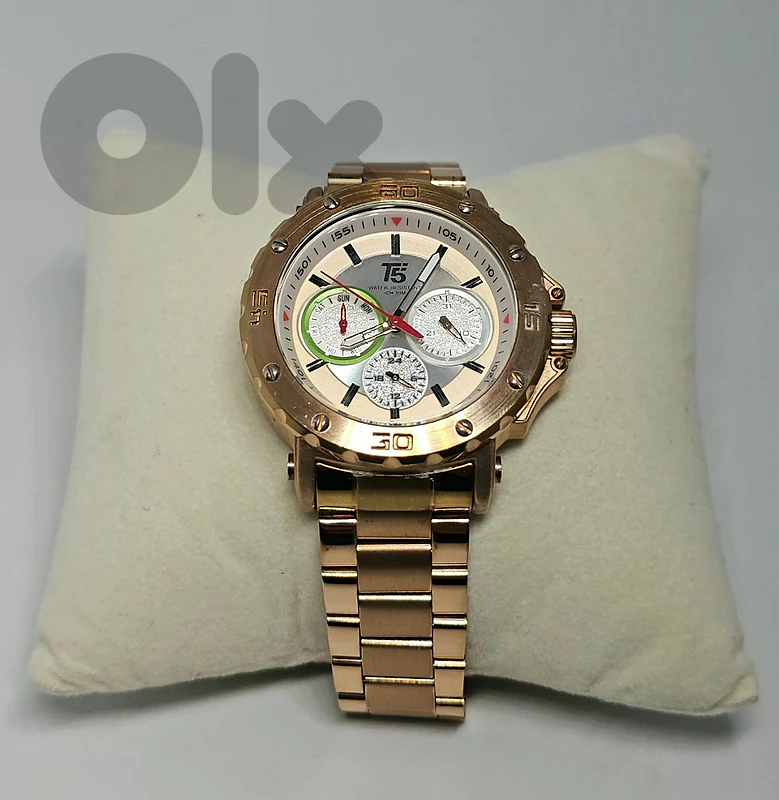 30$ T5 H3880L Men's Rose Gold Quartz Watch