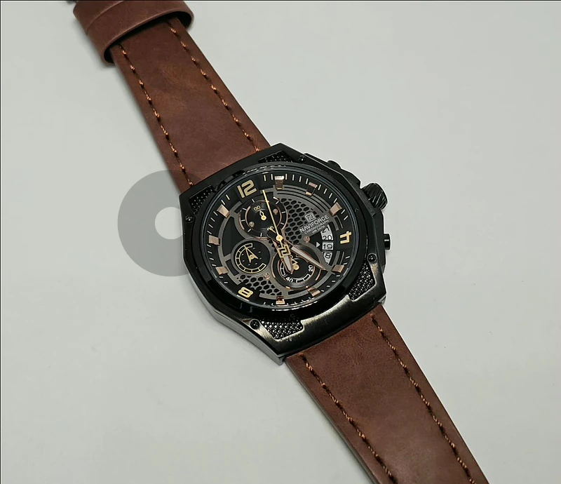 30$ ​NAVIFORCE NF8051 Men's Chronograph Quartz Watch - Leather