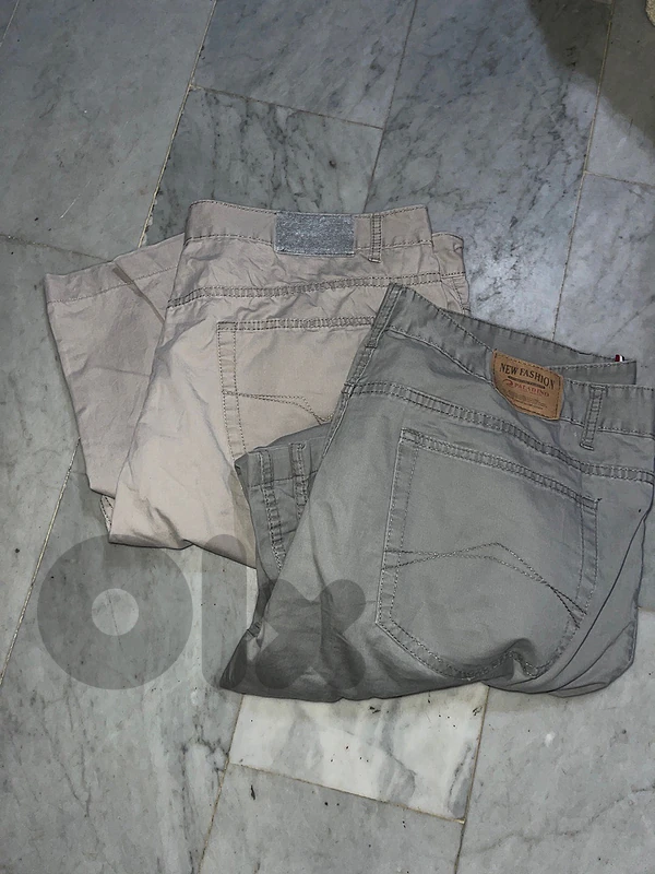 2 pants size 38-40 beige and grey