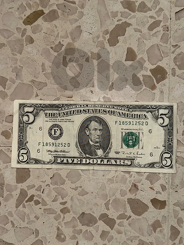 5 dollars note 1995