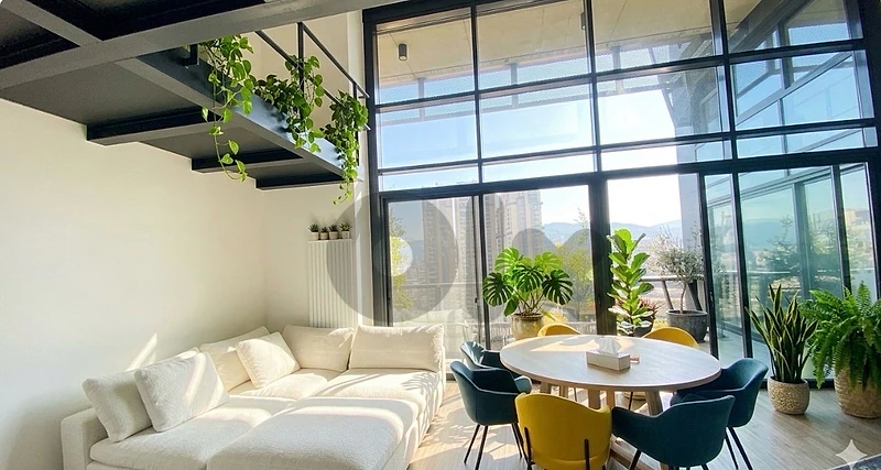 Amazing loft with terrace high ceiling