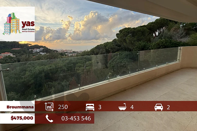 Broummana/Mounir Street 250m2 | New | Astonishing View | Luxury | TCH