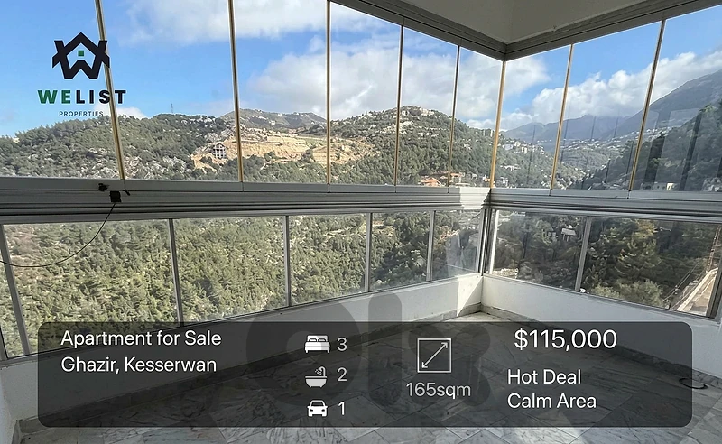 Apartment for sale in Ghazir, Kesserwan شقة للبيع في غزير