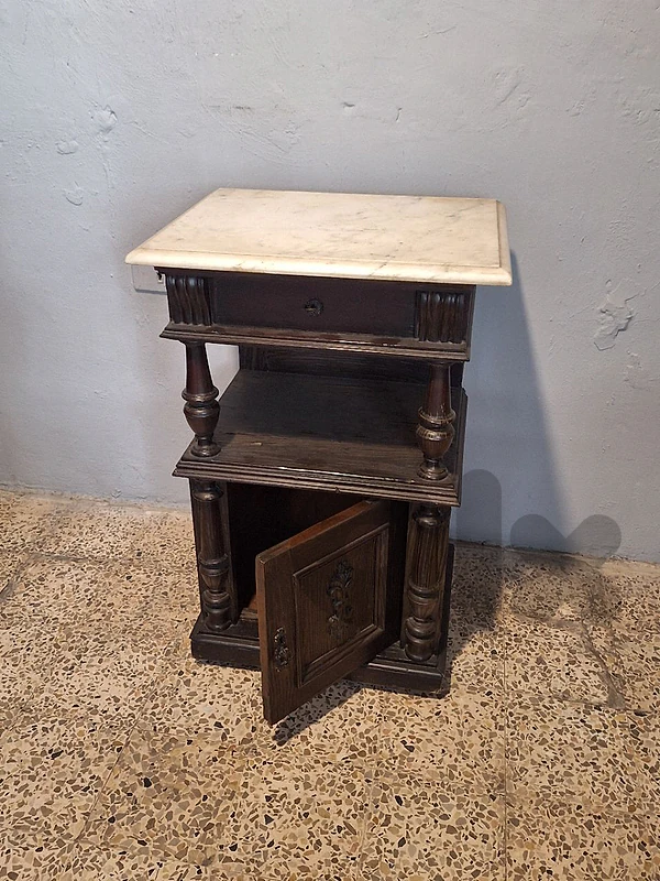 antique marble top side table