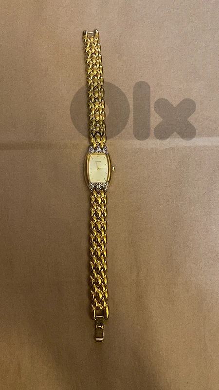 Vintage Women's Citizen Quartz Gold-Tone Crystal Watch