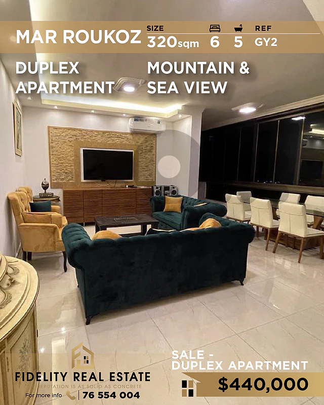Apartment duplex for sale Mar Roukoz GY2 شقة دوبلكس للبيع في مار روكز