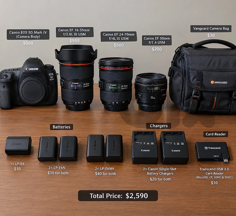 Canon 5D Mark IV Complete Camera Package — Very Good Used Condition