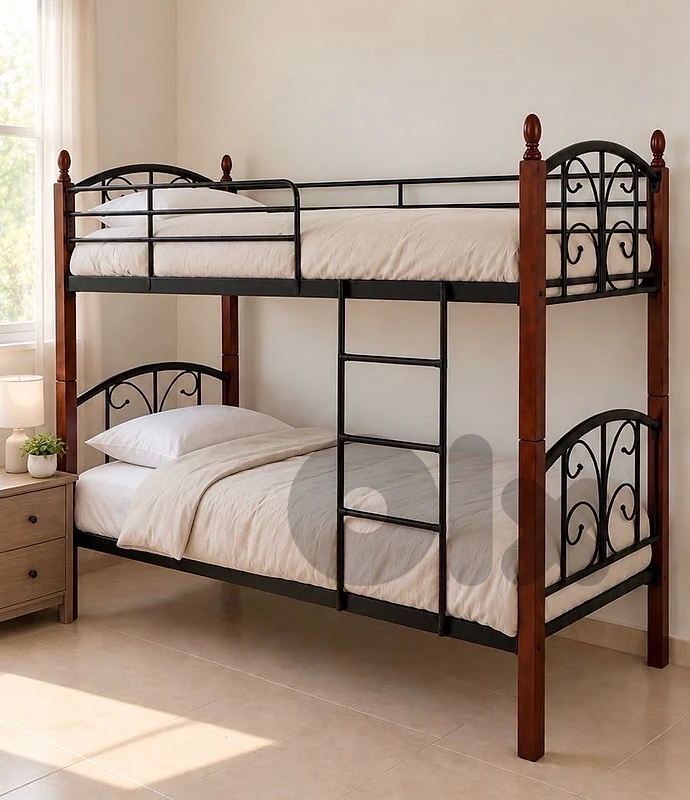 stacked double top beds