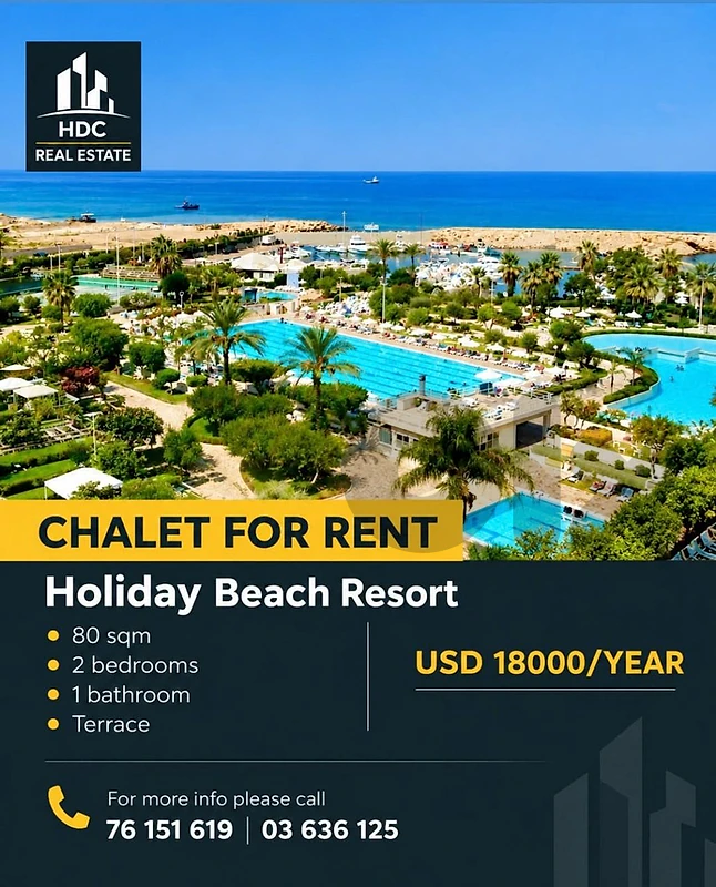 Holiday Beach 80 sqm with terrace for Rent