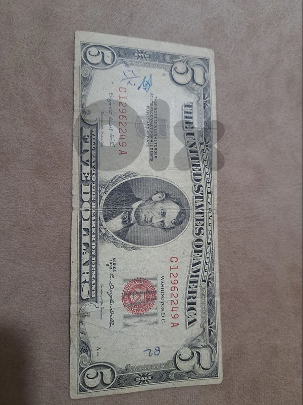5 dollar 1953 series B