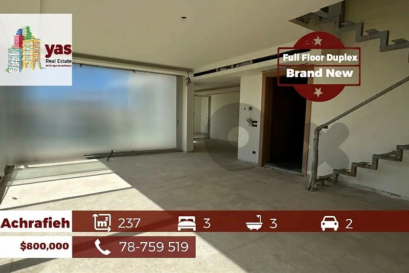Achrafieh 237m2 | Brand New Duplex | Prime Location | View | OH