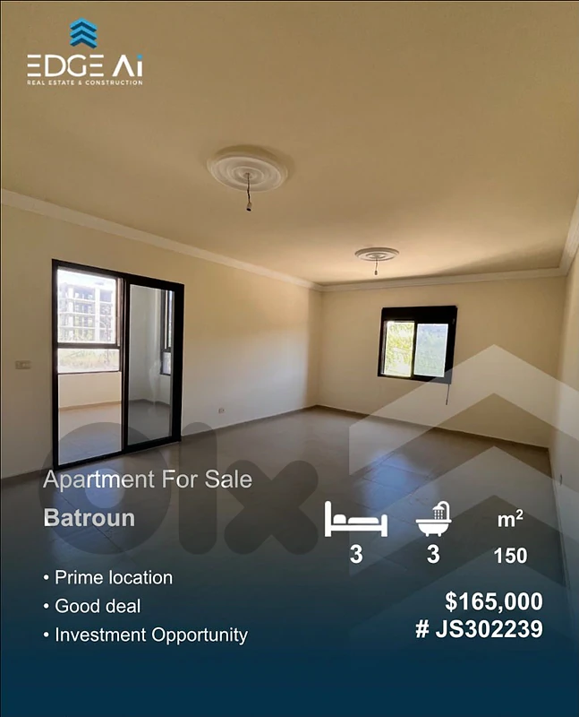Apartment for Sale | Batroun

Ref: #JS302239