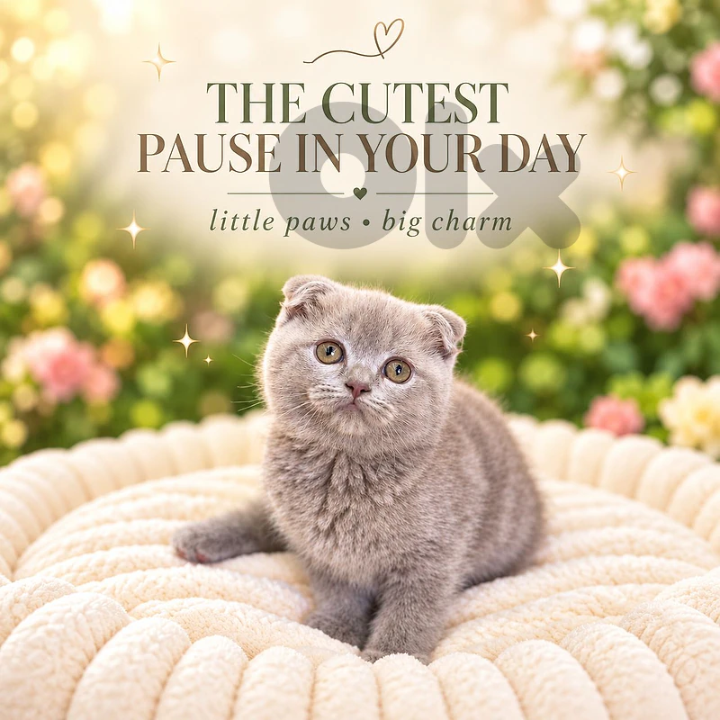 Scottish Fold Lilac Kitten 💜✨️