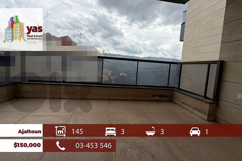 Ajaltoun 145m2 | Partial View | New Flat | Classy Area | EL