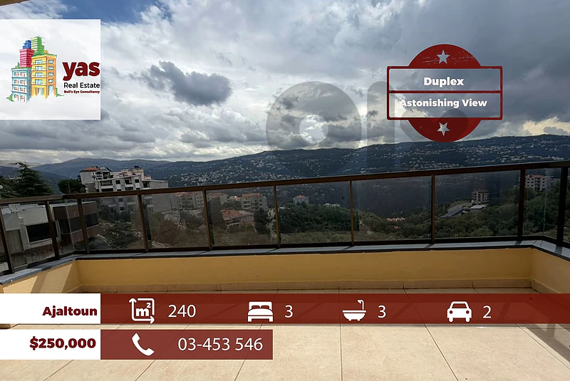 Ajaltoun 240m2 | Duplex | Panoramic View | High End | EL