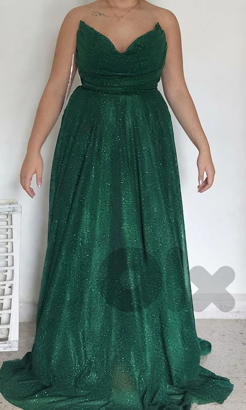 green formal evening gown