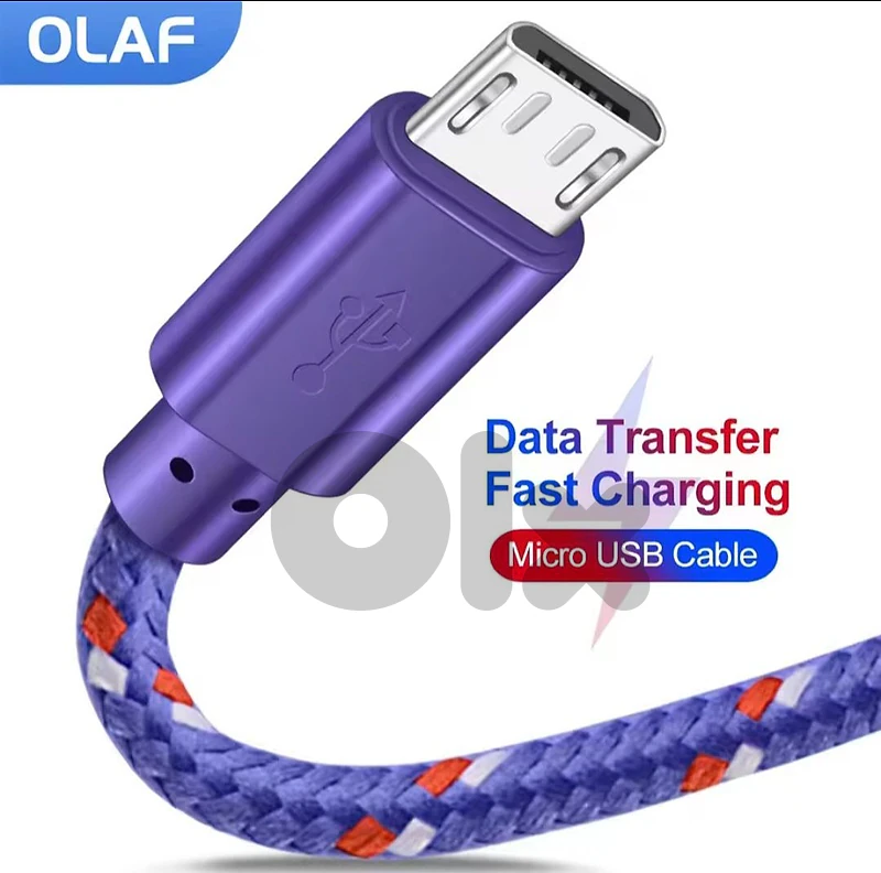 8 Braided Micro-USB Cables - 2 Meters Long