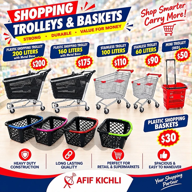 Trolleys-Baskets for Supermarket-Buildings