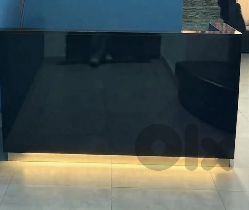 Front Desk Black With Lighting