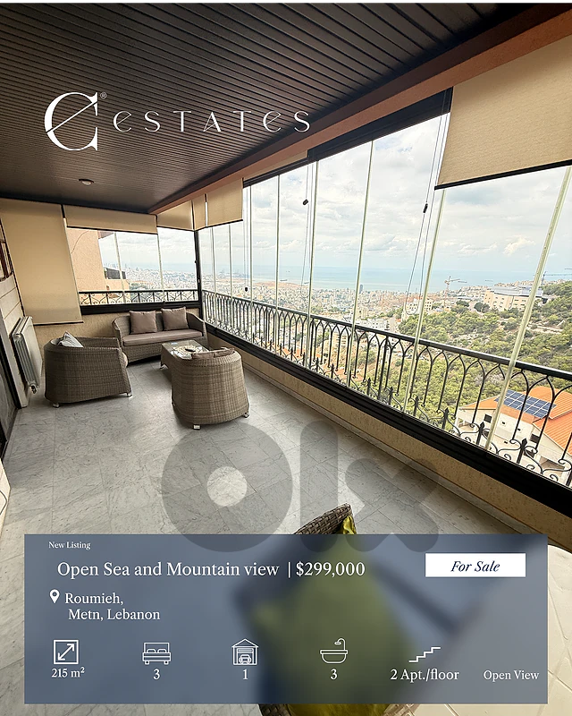 Apartment for SALE in tilal Ain saade open sea view