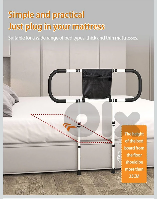 Adjustable Bed Rails / Safety Handrails for Elderly (Set of 2) - 50$