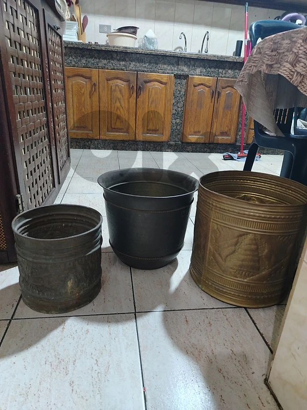 anrique copper flower pot