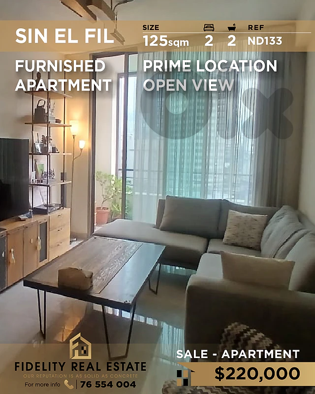 Apartment for sale in Sin El Fil ND133 شقة  للبيع في سن الفيل