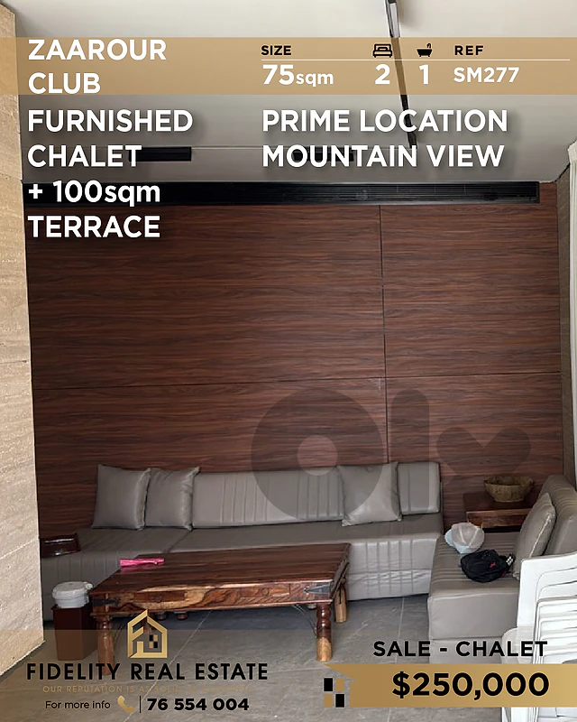 Chalet for sale in Zaarour SM277 شاليه  للبيع في  زعرور