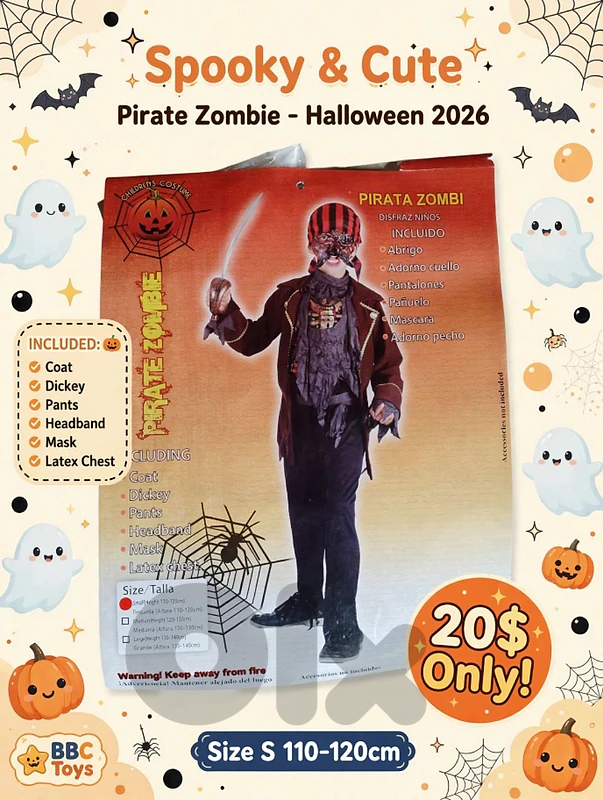 Halloween costume pirate zombie