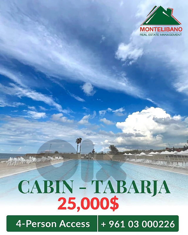 Cabin For Sale in Tabarja with 4-Person Access