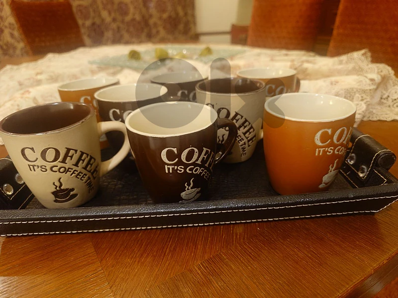 Set of 8 ceramic coffee