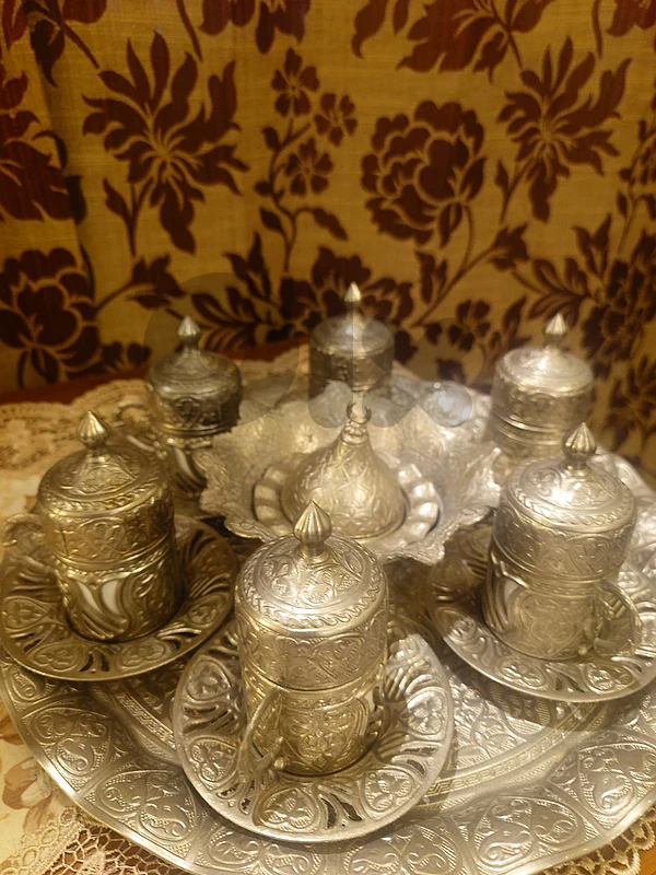 Authentic Ottoman / Turkish Coffee & Tea Serving Set (Full Set) Authentic Ottoman / Turkish Coffee & Tea Serving Set (Full Set)