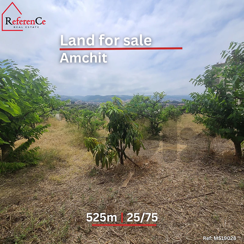 Very catchy Land in Aamchit for sale ارض مميزة في عمشيت