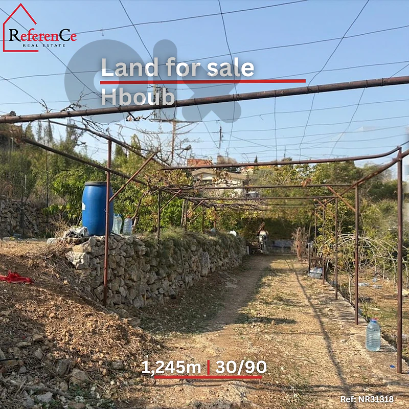 Very prime location land in Hboub أرض للبيع في حبوب