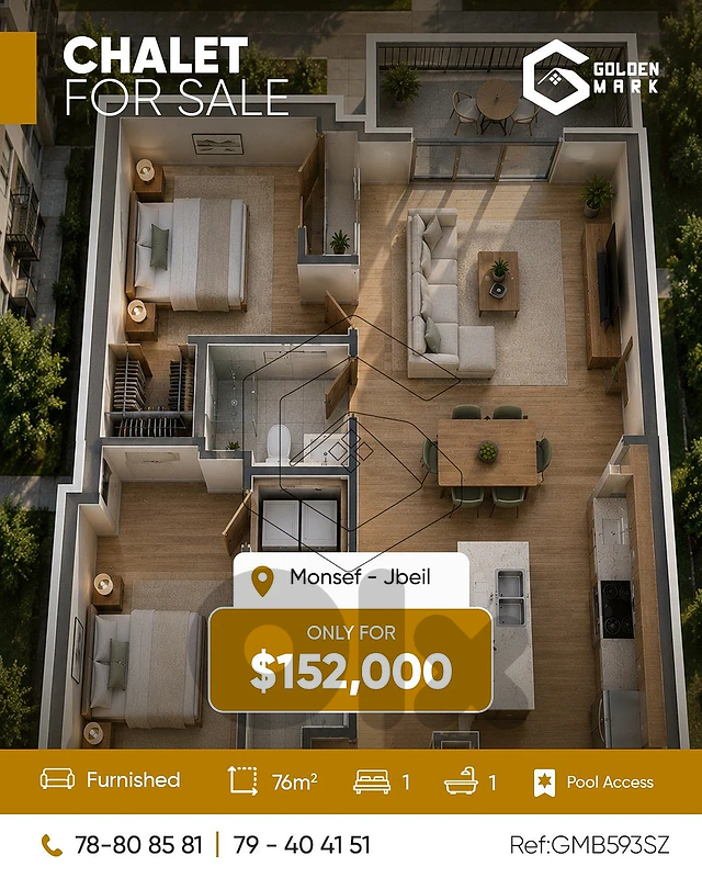 GMB593SZ - Chalet for sale in monsef jbeil شاليه للبيع في منصف جبيل