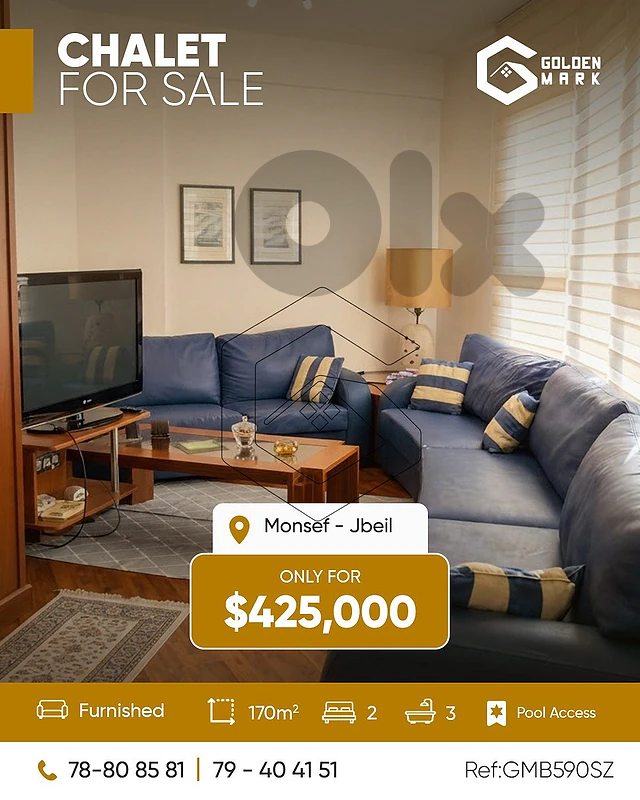 GMB590SZ - Chalet for sale in Monsef Jbeil شاليه للبيع في منصف جبيل