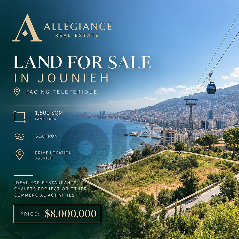 Sea-Front Land for Sale – Jounieh | Facing Teleferique