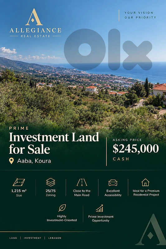 Prime Investment Land for Sale – Aaba, Koura