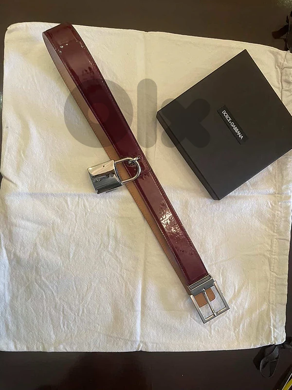 Dolce & Gabbana Burgundy Belt