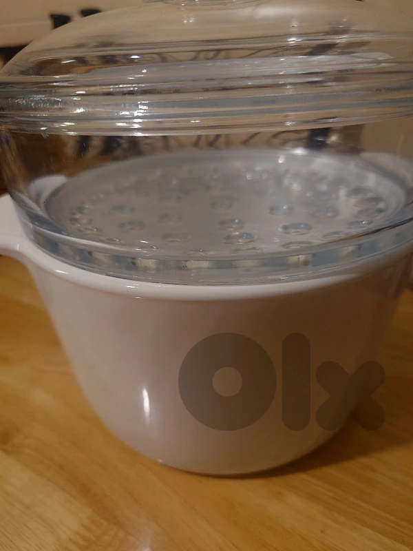 Original Pyrex France Ceramic Casserole & Steamer Set (2 Pots + Lids)