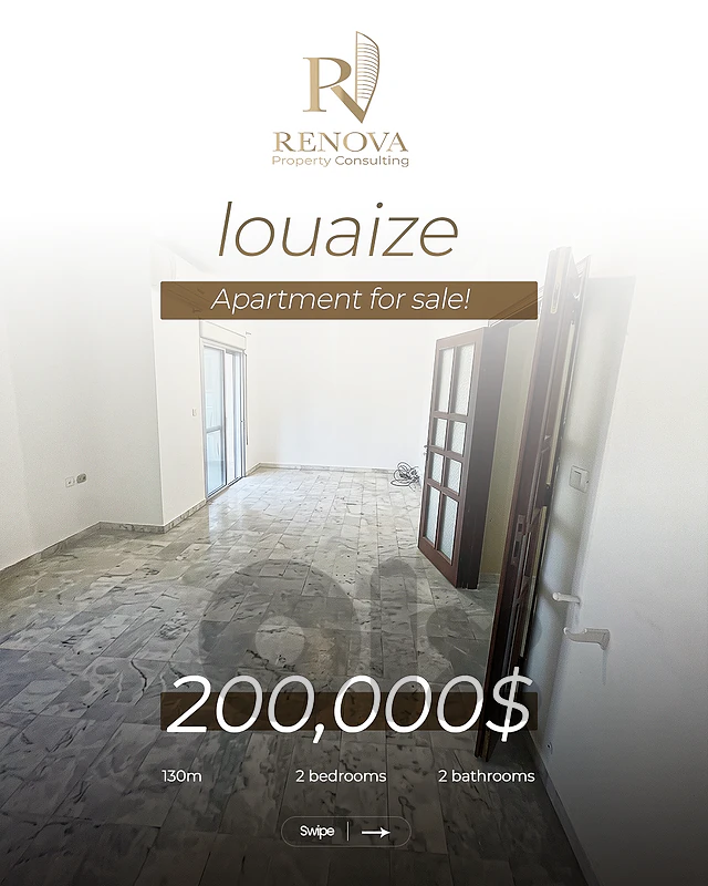 Open View Apartment for sale in Louaize-شقة للبيع في اللويزة