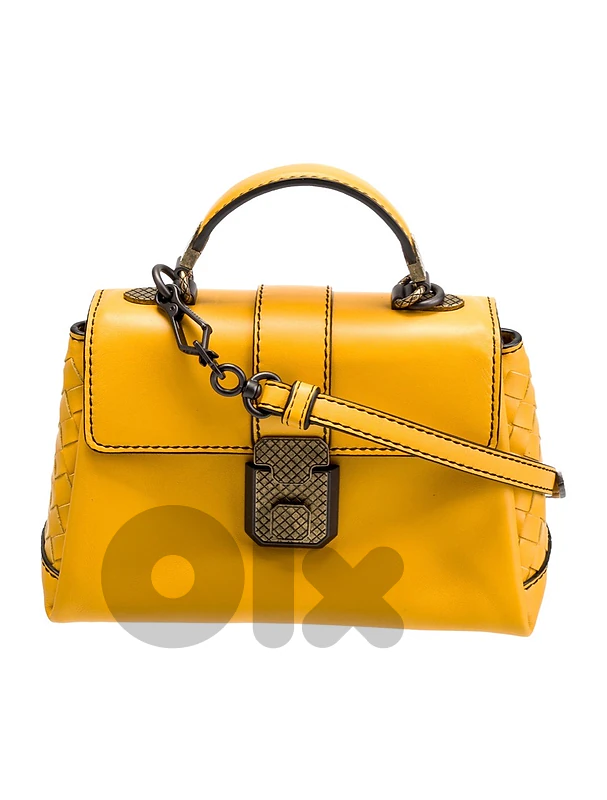 Authentic Bottega Veneta Yellow Leather Handbag – Excellent Condition