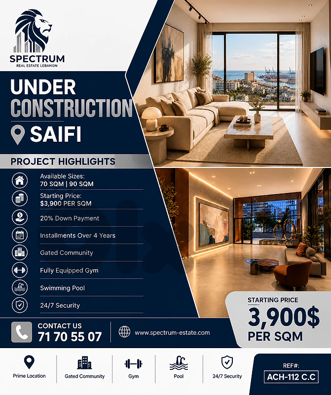 PROJECT UNDER CONSTRUCTION | SAIFI | GYM & POOL,  ACH-112 C.C