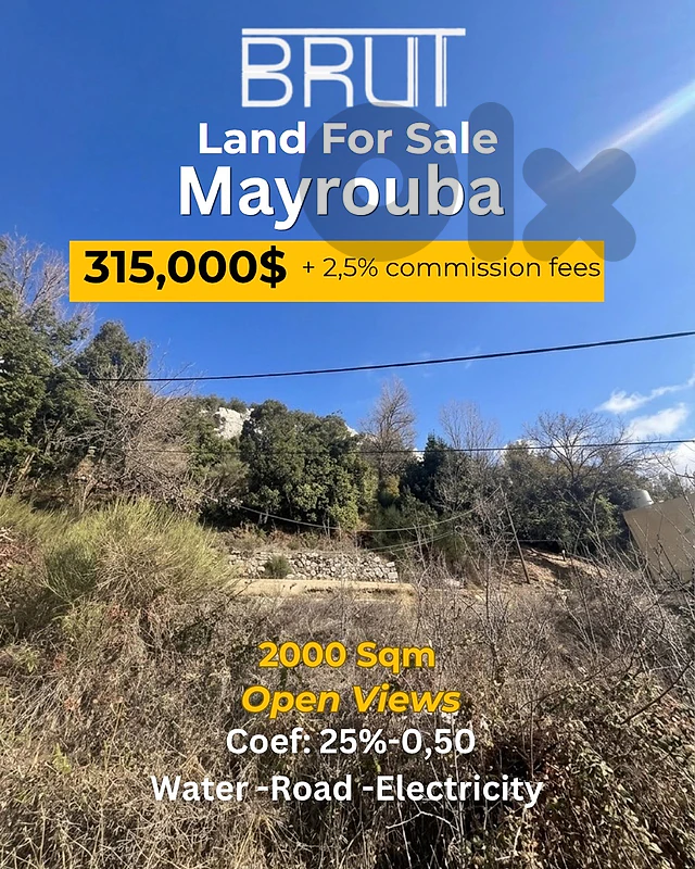 2000 sqm Land For Sale in Mayrouba