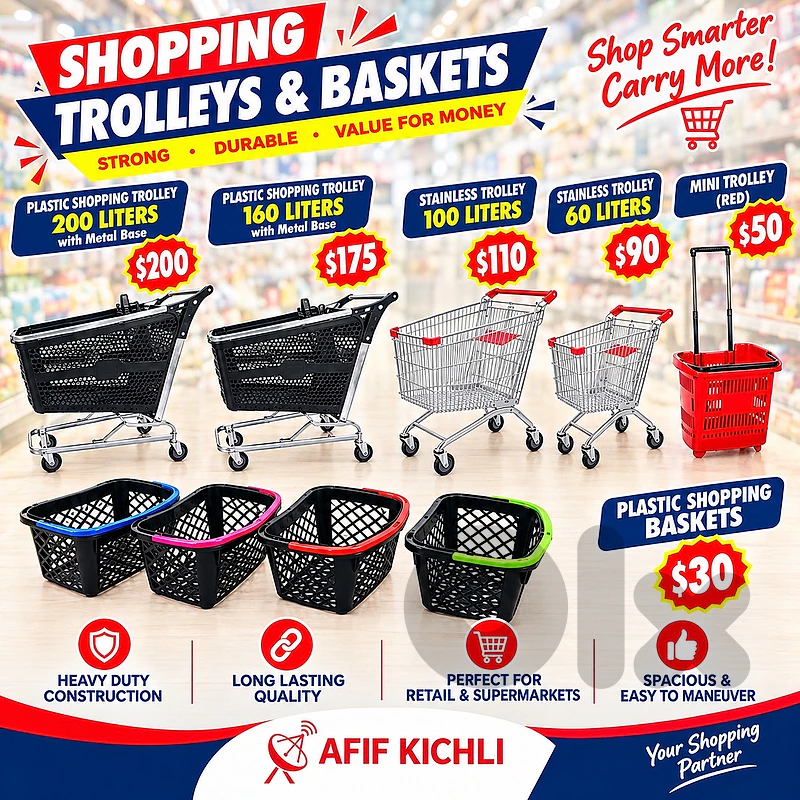 Trolleys-Baskets for Supermarket-Building