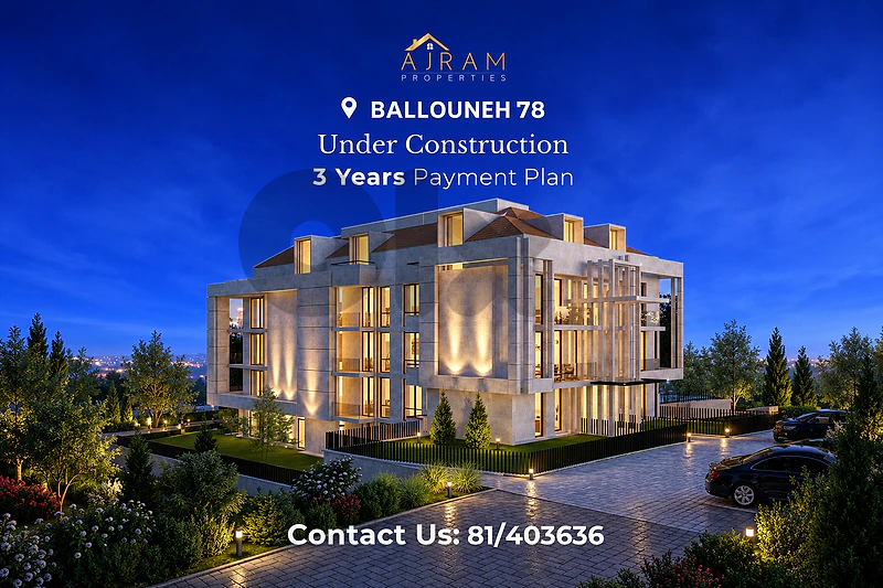 Ballouneh 78 Under Construction | $315,000 with 3 years payment plan